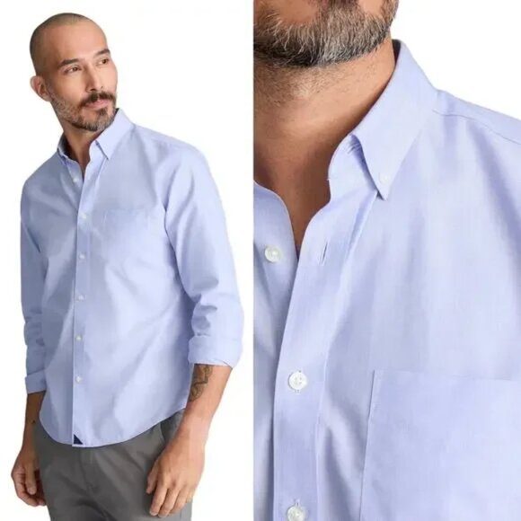 UNTUCKIT Shirt Mens 2XL Blue Wrinkle-Free Hillside Select Shirt Corporate Button - Picture 1 of 12